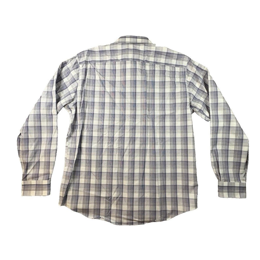 Egara Men's XL NWT Purple Plaid Non-Iron Slim Fit LS Dress Shirt SEE DESCRIPTION - Picture 2 of 16
